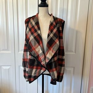 Plaid Vest with Pockets - xxl